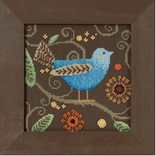 Набор для вышивания бисером Синяя птица 14 х 14 см (5,5