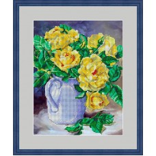 Набор для вышивания бисером Желтый розы  23 x 29 см GALLA COLLECTION Л340
