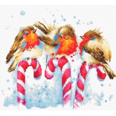 Набор для вышивания Рождественские птицы 23,5 х 20,5 см LUCA-S B1154