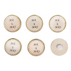 Набор декоративных самоклеющихся дисков  Mr&Mrs 3,5 см RAYHER 46194000