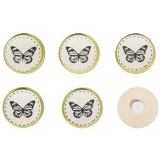 Набор декоративных самоклеющихся дисков  Бабочки 3,5 см RAYHER 46196000