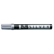 Маркер размер точки М (большая) для всех поверхностей, цвет серебро серебро * RAYHER 3826122