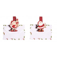Декоративные прищепки с украшением Санта Клаус и конвертом 5 х 5 см* RAYHER 56903000