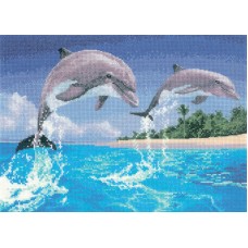 Набор для вышивания Дельфины 32 x 22 см HERITAGE PGDO1084E