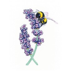 Набор для вышивания Пчела на лаванде 11,5 x 17 см HERITAGE PULB1468E