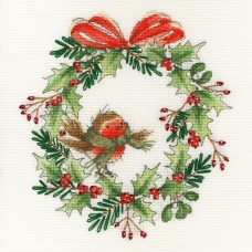 Набор для вышивания Robin Wreath (Венок Робина) 26 x 26 см* Bothy Threads XX14