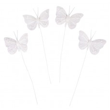 Декоративные бабочки 6 х 5 см белый RAYHER 85282102