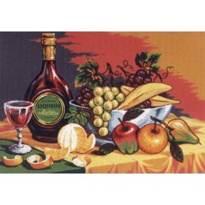 Канва жесткая с рисунком Натюрморт десерт с фруктами 45 x 60 см GOBELIN L. DIAMANT D.511