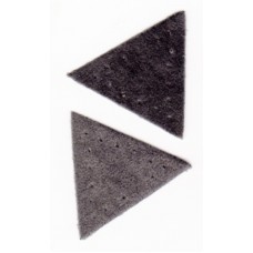 Заплатка Треугольник искусственная замша, цвет серый 3 х 2,5 см серый 0,125 cм HKM 684/02SETS