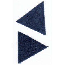 Заплатка Треугольник искусственная замша, цвет синий 3 х 2,5 см 0,125 cм HKM 684/24SETS