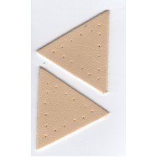 Заплатка Треугольник искусственная кожа с перфорацией, цвет бежевый 3 х 2,5 см бежевый 0,125 cм HKM 662/03SETS