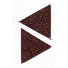 Заплатка Треугольник искусственная кожа с перфорацией, цвет коричневый 3 х 2,5 см коричневый 0,125 cм HKM 662/40SETS