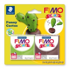 Набор полимерной глины FIMO kids kit детский набор “Веселый кактус” 140 х 140 х 12 мм зеленый, коричневый FIMO 8035 13