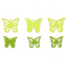 Набор декоративных элементов Бабочки 5,5 х 4,5/7 х 6 см светло-зелёный, зелёный EFCO 3457661