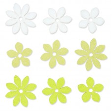 Набор декоративных элементов Цветы белый, светло-зелёный, зелёный 3,5/4/4,5 см EFCO 3432561