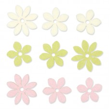 Набор декоративных элементов Цветы молочный, розовый, светло-зелёный 3,5/4/4,5 см EFCO 3432532
