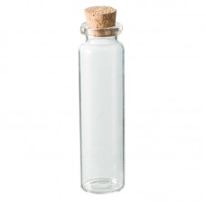 Бутылка декоративная стеклянная с пробковой крышкой прозрачный 2,2 х 8 см EFCO 2652008