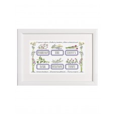 Набор для вышивания Образец трав, канва лён 36 ct 25 х 39 см THEA GOUVERNEUR 2076
