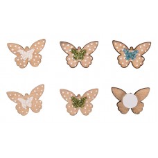 Набор декоративных элементов Маленькие бабочки 2,5 х 1,4 см натуральное дерево RAYHER 46474000