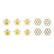 Набор декоративных элементов Пчелы 2,9 х 2,5 см натуральное дерево RAYHER 46472000
