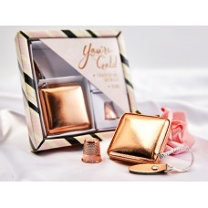 Подарочный набор Сантиметр-рулетка и Наперсток, розовое золото 23,5 х 12,5 х 12 см розовое золото HEMLINE N4376.2