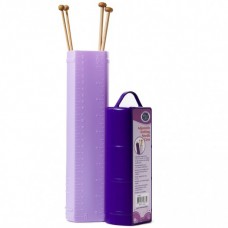 Органайзер для прямых спиц, раздвижной, фиолетовый дизайн, пластик, 40/27 х 7 х 5 см 7 см фиолетовый 5 см HEMLINE T1951