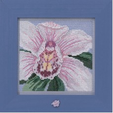 Набор для вышивания бисером Белая орхидея  13,33 х 13,33 см (5,25