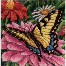 Набор для вышивания: Бабочки и цинии 35 x 35 см Dimensions DMS-71-20087