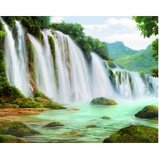 Картина стразами Горный водопад