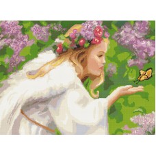 Картина стразами Ангел и бабочка