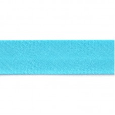 Косая бейка хлопок/полиэстер 20 мм, 25 м, цвет 138, бледно-голубой
