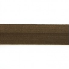 Косая бейка хлопок/полиэстер 20 мм, 20 м, цвет 17, темно-коричневый