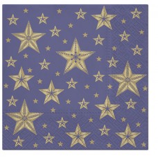 Салфетки трехслойные для декупажа, коллекция Lunch  PAW Decor Collection Красивые звезды голубого