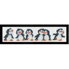 Набор для вышивания Пингвиний ряд 10 х 46 см DESIGN WORKS 3253