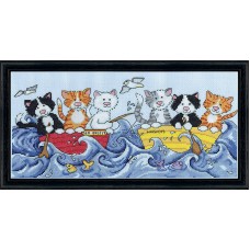 Набор для вышивания Морские котятки 15 х 35,5 см DESIGN WORKS 2858