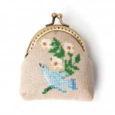 Набор для вышивания кошелька Синяя птица счастья 9 х 8 см XIU Crafts 2860406