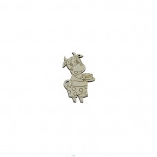 Фигурка Бычок-сластёна 5 х 8,5 см натуральный 3 мм WOODBOX 01503