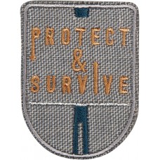 Термоаппликация Герб Protect & Survive 4,0 x 5,5 см 0,125 см HKM 39047