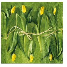 Салфетки трехслойные для декупажа, коллекция Lunch  PAW Decor Collection Свежие тюльпаны