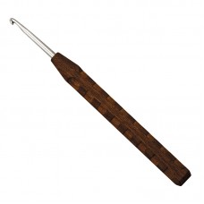 Крючок, вязальный с ручкой из грецкого ореха, N3,5 16 см