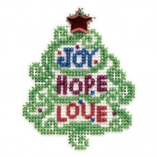 Набор для вышивания бисером Радость, надежда, любовь 6 х 8 см MILL HILL MH182133