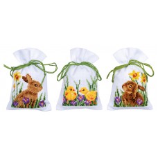Набор для вышивания мешочков (саше) Кролики с цыплятами VERVACO PN-0187096