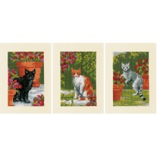 Набор для вышивания Кошки среди цветов VERVACO PN-0188672