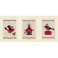Набор для вышивания Рождественская птица и дом VERVACO PN-0165028