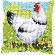 Набор для вышивания подушки Белая курица VERVACO PN-0157393