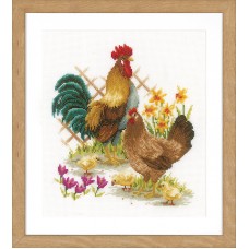 Набор для вышивания Петух и курицы VERVACO PN-0156469
