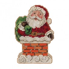 Набор для вышивания Санта с подарком Jim Shore 9 х 12 см MILL HILL JS202112