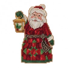 Набор для вышивания Санта с фонарем Jim Shore 9 х 12 см MILL HILL JS202113