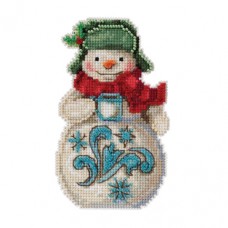 Набор для вышивания Снеговик с какао Jim Shore 7 х 12 см MILL HILL JS202114
