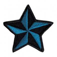 Термоаппликация Черно-синяя звезда 3,5 х 3,5 см 0,01 см HKM 39310
